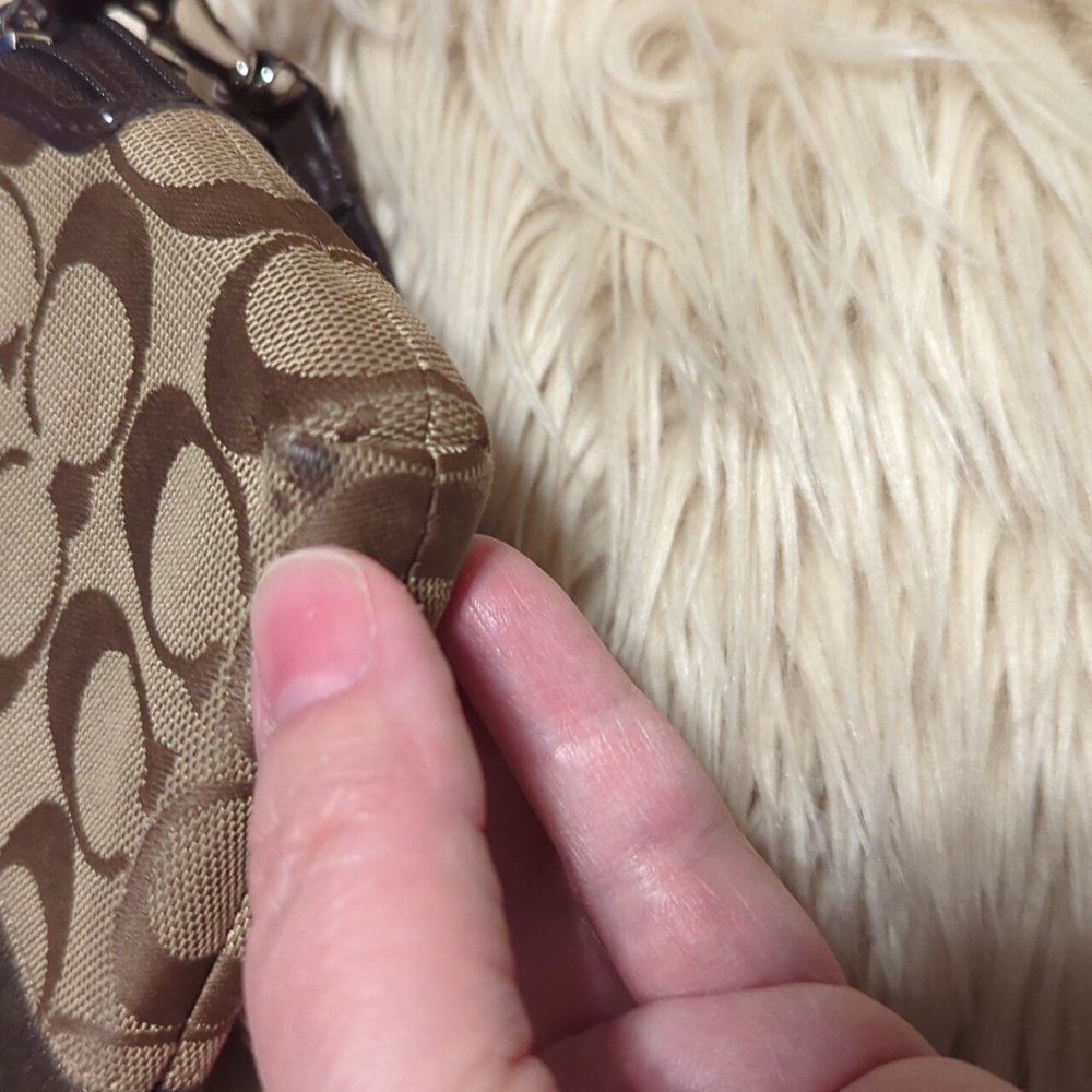 Coach khaki/mahogany double zip wallet - Picture 7 of 10